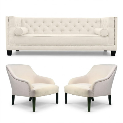 Wit Chesterfield fauteuil xxl Big Textiel Stof Bankstellen Creatief Meubilair Nieuwe Banken