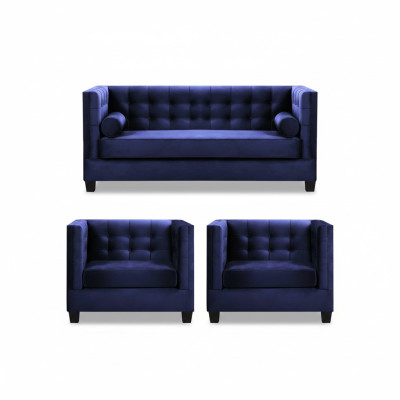 Slaapbank Fauteuil Creatieve meubels Textiel Stof Blauw Groep Woonkamer Modern Sofa