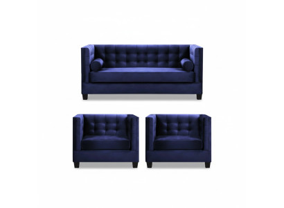 Slaapbank Fauteuil Creatieve meubels Textiel Stof Blauw Groep Woonkamer Modern Sofa