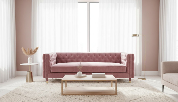 Rosa Chesterfield Bank Creatieve Meubels 4-zits Nieuwe xxl Grote Banken