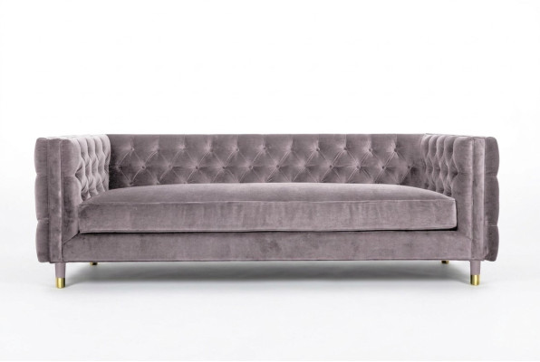 Chesterfield Bank Taupe Meubels 4-zits Nieuw xxl Groot Textiel Stof Bankstellen Bekleding