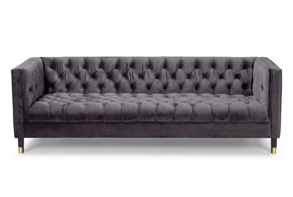 Antraciet Chesterfield Bank Creatief meubilair 4-zits banken Textiel Sofa's