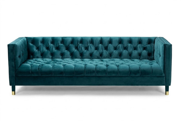 Chesterfield bank Blauwe banken Textielstof Bank Meubels 4-zits
