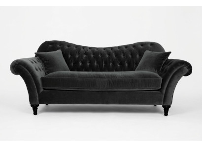 Bankstel bekleding Bank Banken Chesterfield Zwart Driepersoons Stof Woonkamer Nieuw