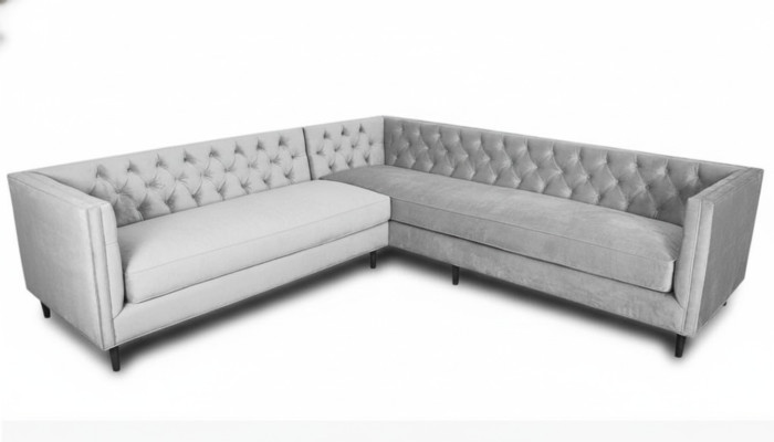 Hoekbank Grijs Groot Textiel Stof Chesterfield Sofa's Creatieve Meubels Nieuw Woonkamer