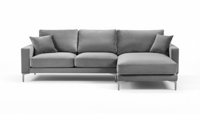 Woonkamer hoekbank Grijs xxl Groot Creatief meubelstuk Textiel stof Chesterfield bankstellen