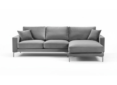 Woonkamer hoekbank Grijs xxl Groot Creatief meubelstuk Textiel stof Chesterfield bankstellen