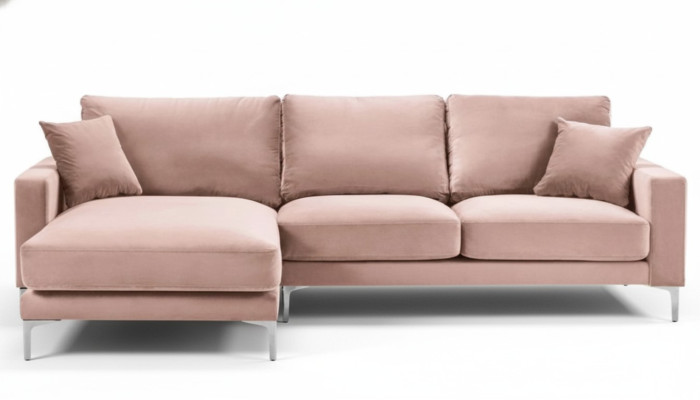 Textielstof Chesterfield banken Creatieve meubels Woonkamer hoekbank Roze XXL Big
