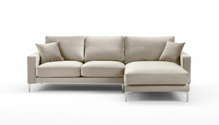 Woonkamer design bankstel gestoffeerde bank bank beige hoekbank stof bankstel nieuw