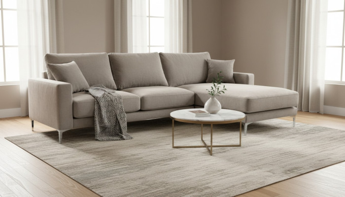 Beige hoekbank stof woonkamer design bankstellen gestoffeerde bank bankstellen hoekbank nieuw