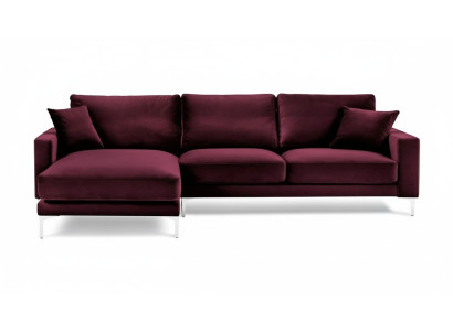 Rode Bourgogne hoekbank design banken gestoffeerde bank banken Italiaanse meubels design.