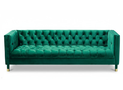 Groene driezits stoffen Chesterfield-design banken gestoffeerde bank woonkamer 230cm