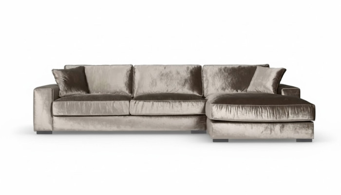 Bruine hoekbank van stof voor de woonkamer Sofas Italiaans design Banken Bekleed Sofa