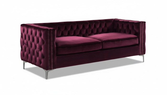 bordaux chesterfield bank luxe fluwelen bankstel bankstel set knopen bekleding nieuw