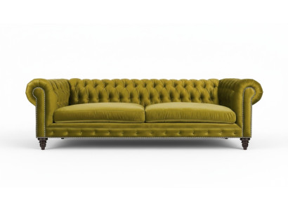 Gele woonkamer Modern Chesterfield driepersoonsbank Creatieve meubels Textiel stof xxl