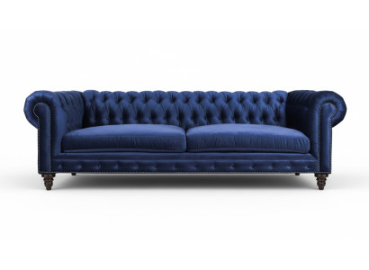 Chesterfield driezitsbank Blauw Nieuw Woonkamer Modern Creatieve Meubels Textiel Stof