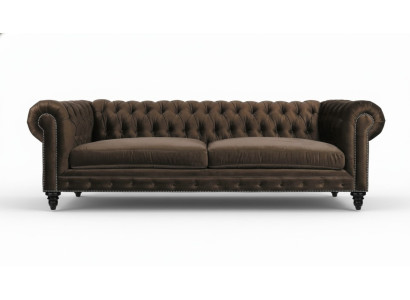 Chesterfield bruin Nieuwe Moderne Woonkamer Driezits Bank Creatieve Meubels Textiel Stof