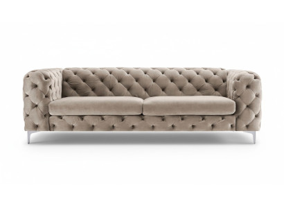 Chesterfield Sofa Driezitter Bruin Banken Meubels Textiel Woonkamer Bank Fluweel