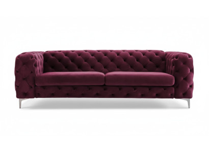 Chesterfield Sofa Driezitter Bourgondisch Creatieve Meubels Textiel Stof Woonkamer Nieuw
