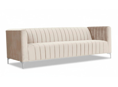Beige driesitzige stoffen driezitsbank woonkamer design banken gestoffeerd sofa's beige fluweel.