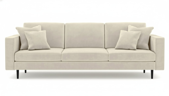 Beige vierzitsbank stof woonkamer design banken gestoffeerde banken nieuw stof