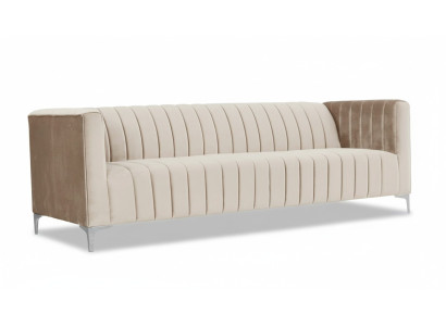 Beige driezits stoffen woonkamer designbanken gestoffeerde sofa's Textiel bank