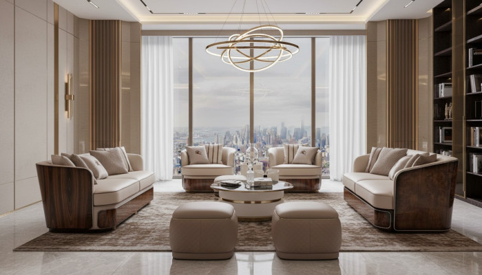 Bankstel 3-zits beige woonkamer modern design bank luxe meubels lederen bank nieuw