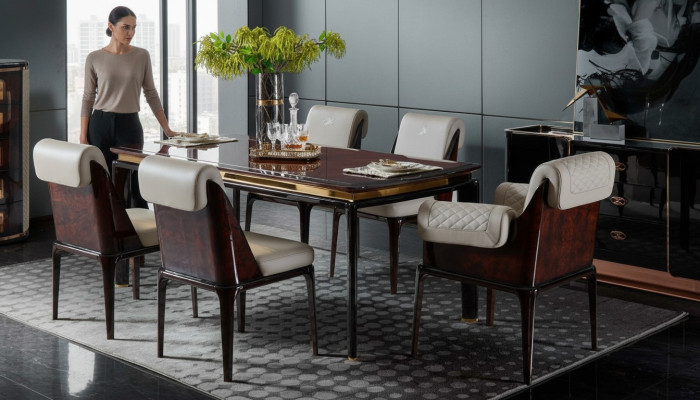 Eettafel Bruin Designer Tafels Modern Design Meubels Luxe Eetkamer