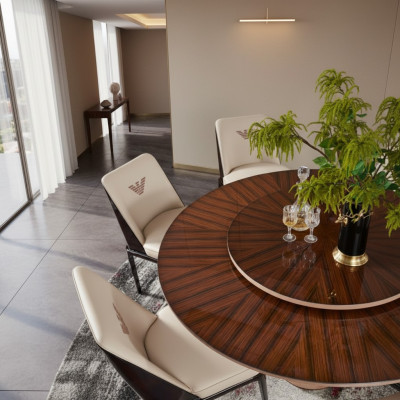 Eettafel Bruin Ronde Tafels Ontwerp Meubels Luxe Eettafel Keuken