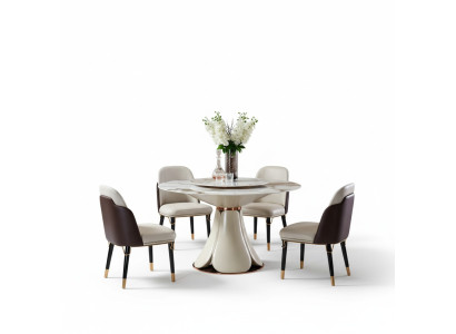 Stoel Leer Melk Hout Nieuw Creatief Modern Design Meubels Luxe Eetkamer