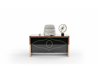 Tafel Stoel Kantoor Schrijftafel Zwart Kantoor Inrichting Meubels Luxe 2 stuks