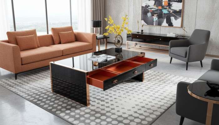 Kantoortafel Hout Bruin Tafel Kantoor Moderne Ontwerpmeubels Luxe