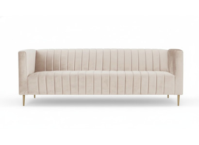 Beige driezitsbank stoffen bekleding woonkamerontwerp banken sofa's nieuw modern.