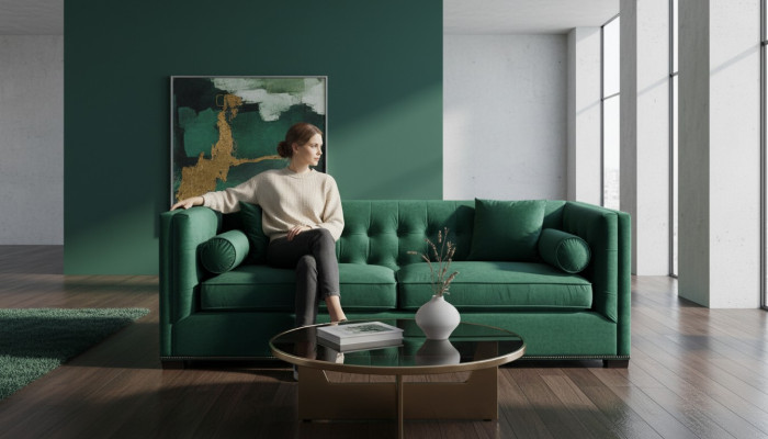 Chesterfield groene stoffen woonkamerbanken bekleding sofa driezitsbanken.