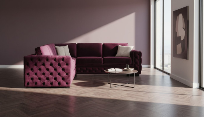 Burgerlijke hoekbank Chesterfield fluwelen stoffen meubels Nieuw Moderne woonkamer designbank