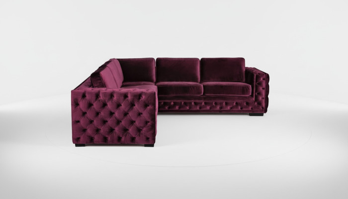 Burgerlijke hoekbank Chesterfield fluwelen stoffen meubels Nieuw Moderne woonkamer designbank