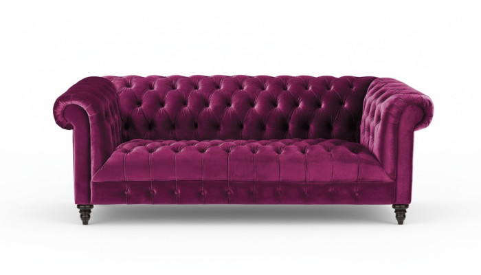 Roze driezits stoffen Chesterfield-design banken bekledingssofa's, origineel nieuw.