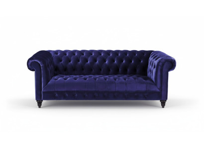 Chesterfield Purple Velvet Bank Luxe gestoffeerd meubelbank met knopen Driezitsbank