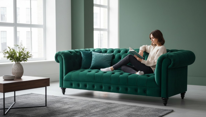 Chesterfield Turkoois Bank Luxe Beklede Meubels Bank met Knopen Driezitter Fluweel Chesterfield Turkoois Bank Luxe Beklede Meubels Bank met Knopen Driezitter Fluweel