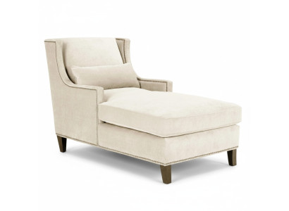 Chaiselongue ligmeubel ottomaan woonkamer design sofa beige stof ligbed