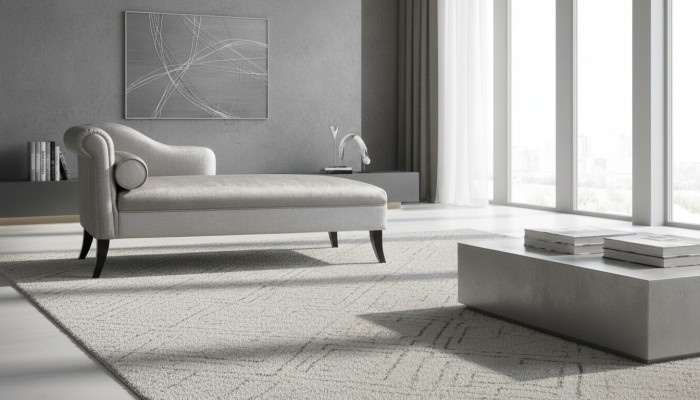 Chaiselongue Creatieve meubels Woonkamer Modern Design Bank Stof Zilver