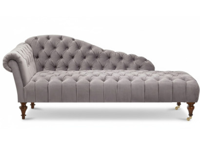 Chaiselongue Klassieke Meubels Beige Woonkamer Bank Stof Chesterfield