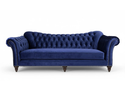 Blauwe Chesterfield woonkamer modern design banken bank ontwerper meubels stof