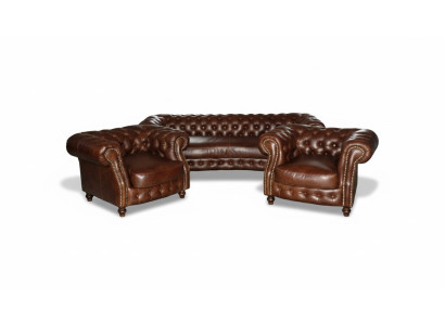 Chesterfield bruine hoekbank bank bank gestoffeerde hoekbank woonkamer