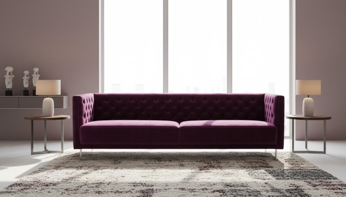 Violet Chesterfield Woonkamer Modern Design Bank Italiaanse Stijl Meubels Meubels