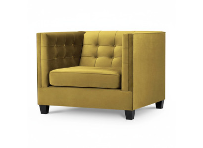Fauteuil Chesterfield textiel stof beige. Nieuwe creatieve meubels voor de woonkamer.