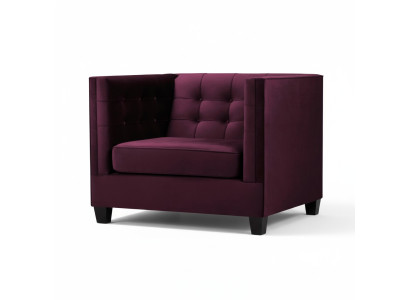 Fauteuil Chesterfield Textiel Stof Paars Creatief Meubilair Nieuw Woonkamer Modern
