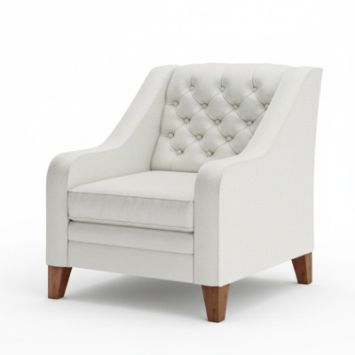 Fauteuil Textiel Stof Wit Creatief Meubels Nieuw Woonkamer Modern Chesterfield