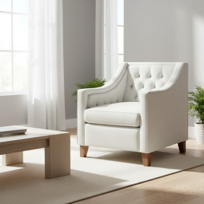 Fauteuil textiel stof wit creatief meubilair Nieuwe loft woonkamer modern