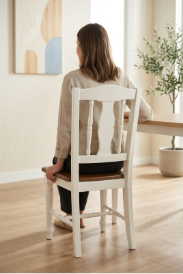 Echthouten meubelstoel set eetkamer design 1 stoel Nieuwe stoelen Landhuis fauteuil